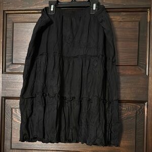 AGB Black Tiered Skirt for Wednesday vibes
